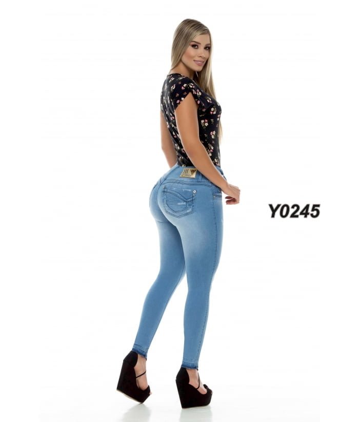 Butt Lifter Skinny Women Jeans Levanta Cola Colombianos Blue